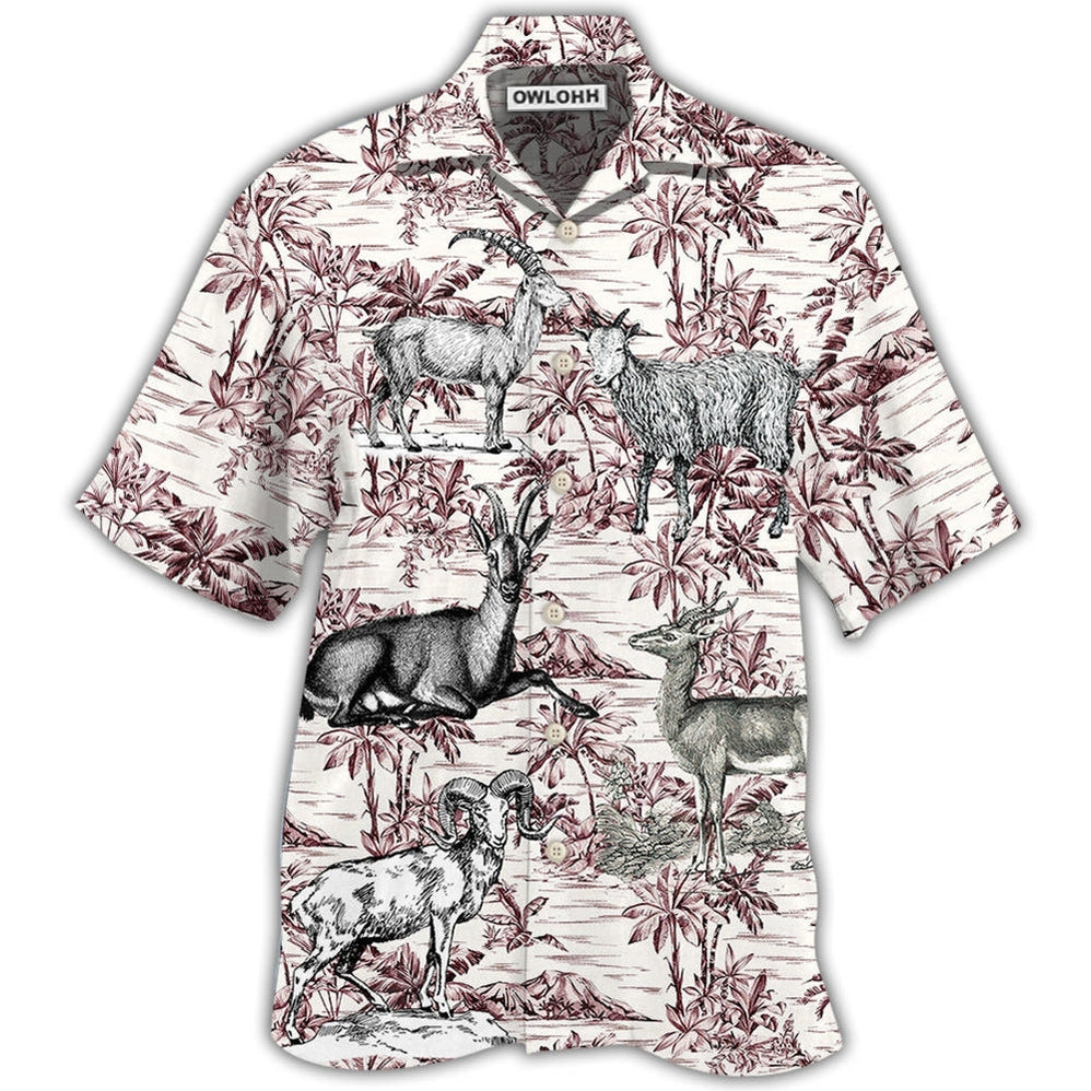 Hawaiian Shirt / Adults / S Goat Tropical Style - Hawaiian shirt - Owls Matrix LTD