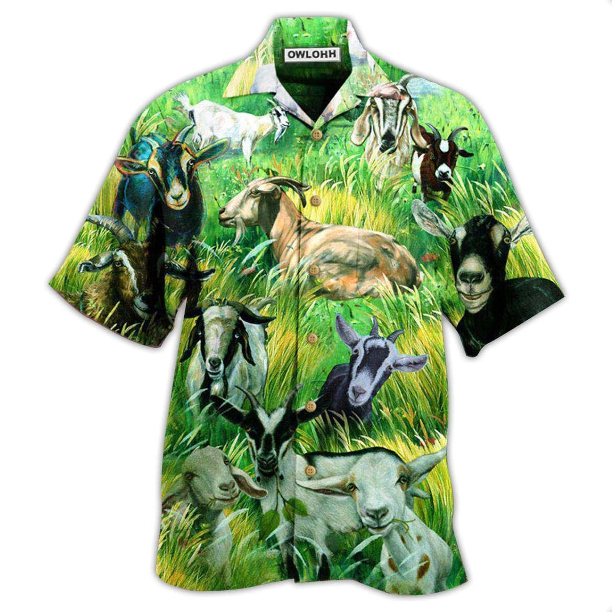 Hawaiian Shirt / Adults / S Goat Your Way I Goat Mine - Hawaiian Shirt - Owls Matrix LTD