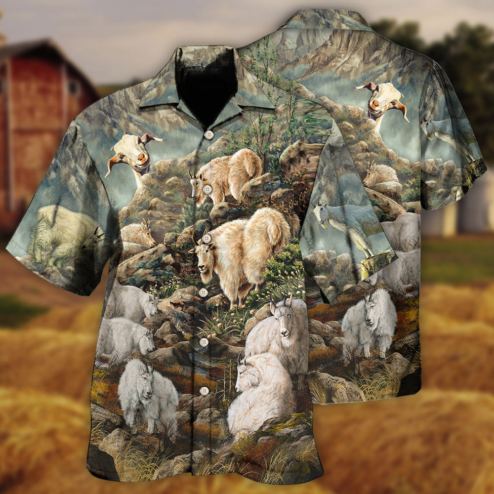 Goat Mountain Wild Life - Hawaiian Shirt - Owls Matrix LTD