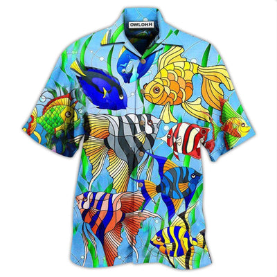Hawaiian Shirt / Adults / S Fish Gold Fish Don't Bounce - Hawaiian Shirt - Owls Matrix LTD