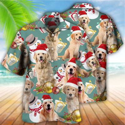 Golden Retriever Merry Christmas - Hawaiian Shirt - Owls Matrix LTD