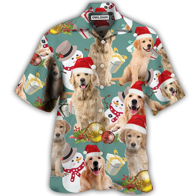 Hawaiian Shirt / Adults / S Golden Retriever Merry Christmas - Hawaiian Shirt - Owls Matrix LTD