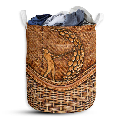 Golf 2 Rattan Teaxture - Laundry Basket - Owls Matrix LTD