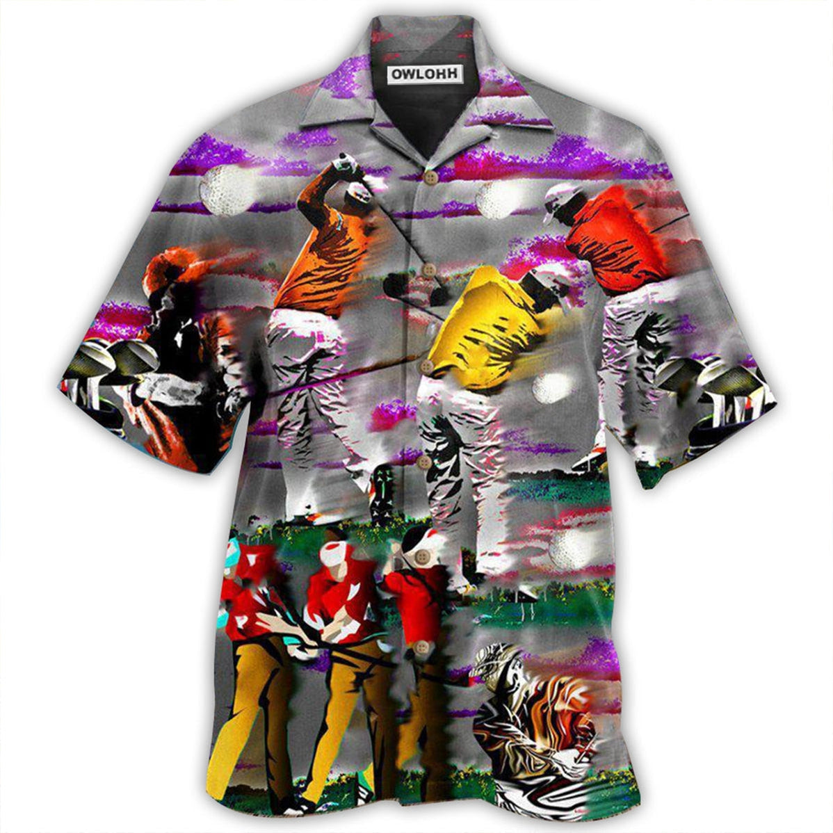 Hawaiian Shirt / Adults / S Golf Life Is A Game But Golfis Serious - Hawaiian Shirt - Owls Matrix LTD