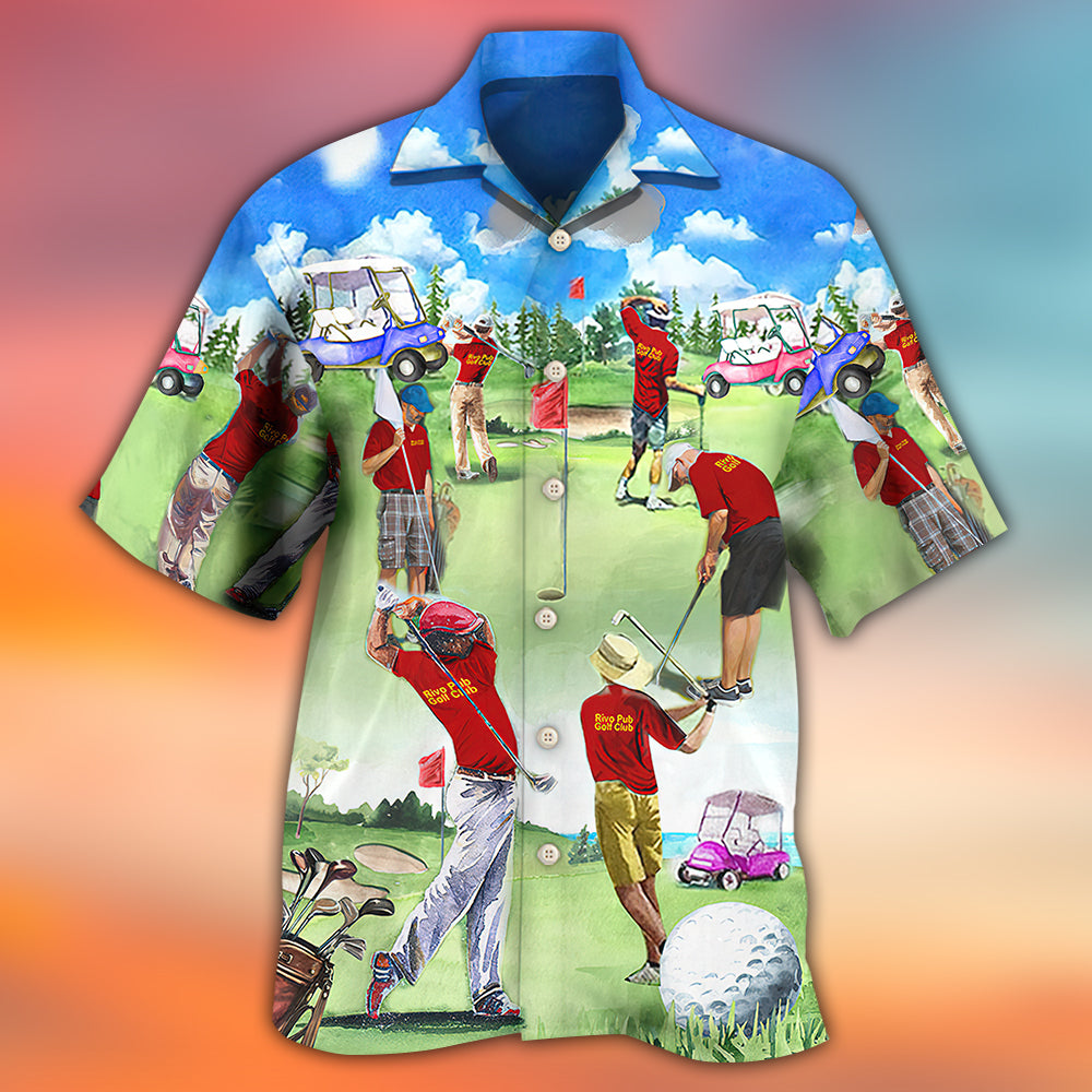 Golf People Are Playing Golf - Hawaiian Shirt - Owls Matrix LTD