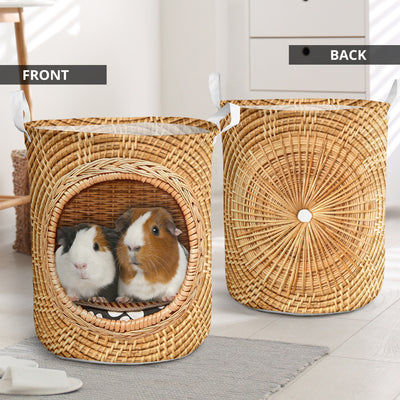 Guinea Pig Bamboo Wave - Laundry Basket - Owls Matrix LTD