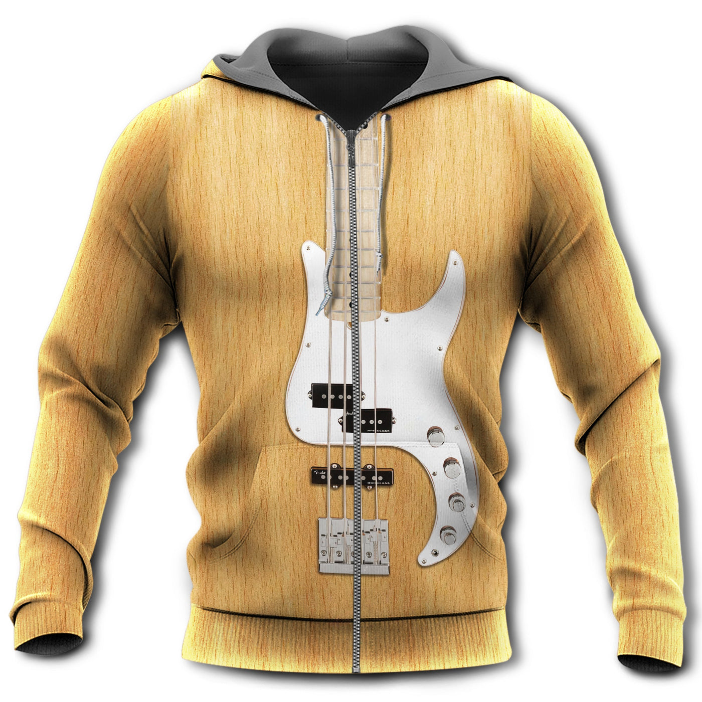 Zip Hoodie / S Guitar Bass Amazing Style - Hoodie - Owls Matrix LTD