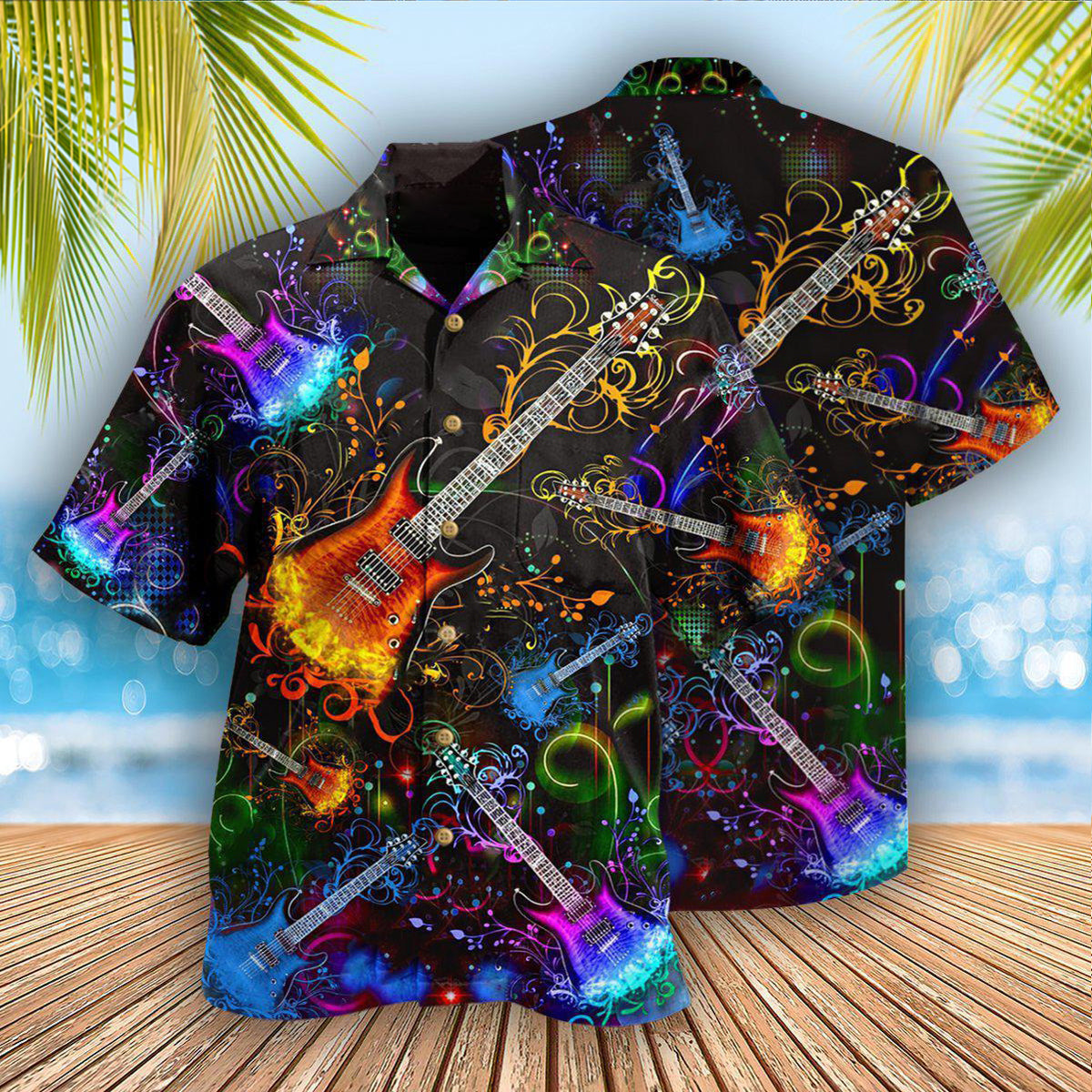 Guitar Gowhere The Guitar Takes You - Hawaiian Shirt - Owls Matrix LTD