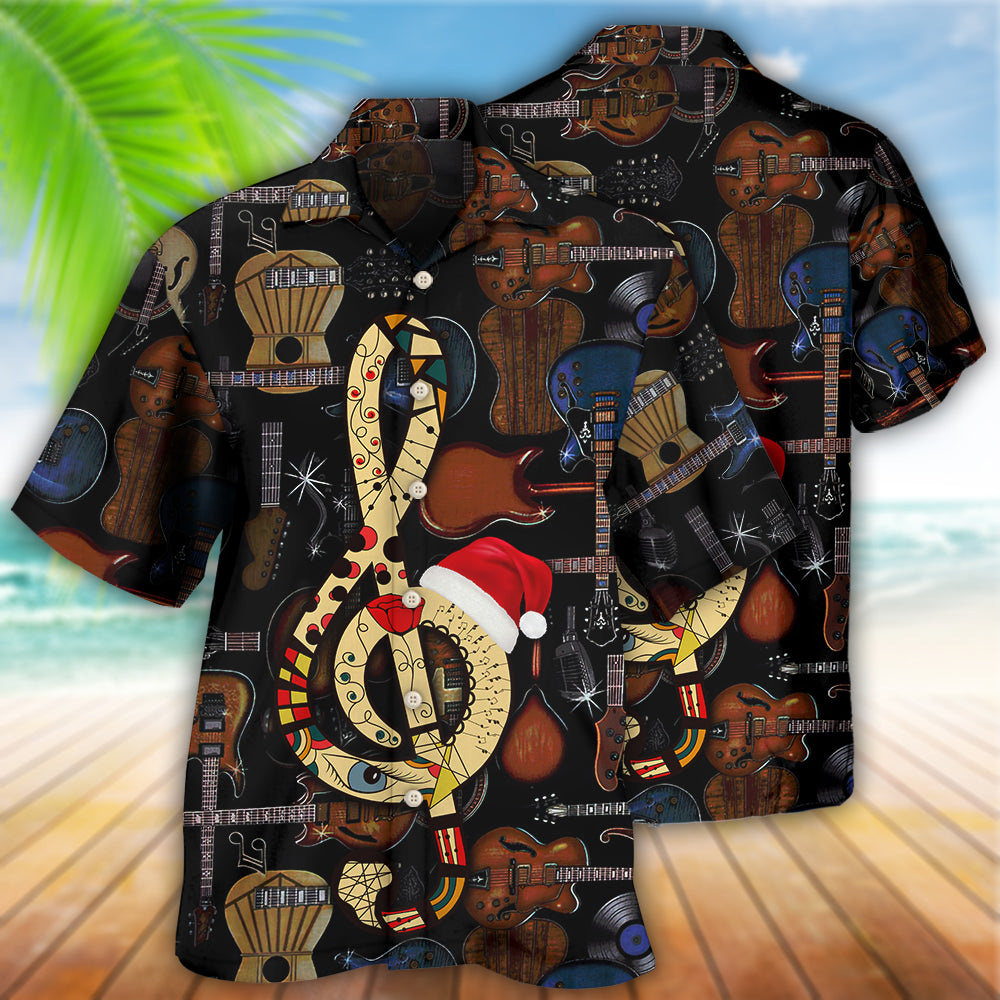 Guitar Happy Merry Christmas - Hawaiian Shirt - Owls Matrix LTD