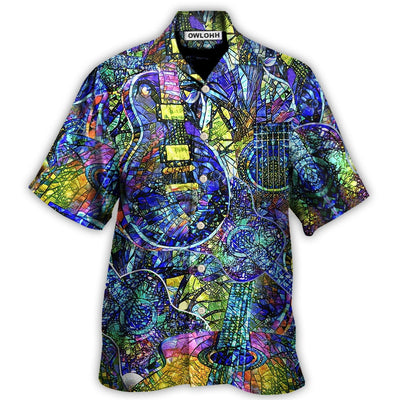 Hawaiian Shirt / Adults / S Guitar Love Life - Hawaiian Shirt - Owls Matrix LTD