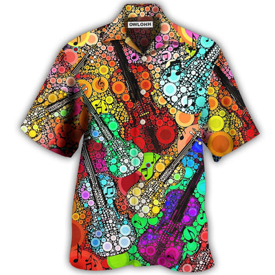 Hawaiian Shirt / Adults / S Guitar Scroll Bubble - Hawaiian Shirt - Owls Matrix LTD