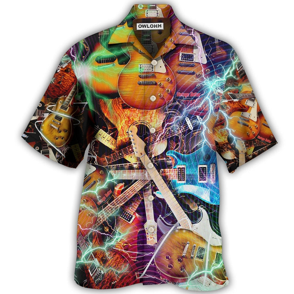 Hawaiian Shirt / Adults / S Guitar The World Would Be A Concert - Hawaiian Shirt - Owls Matrix LTD