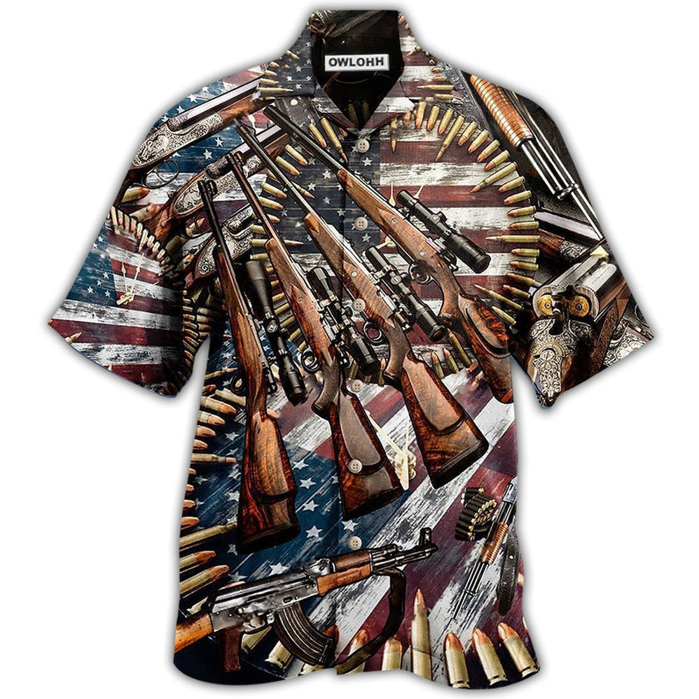 Hawaiian Shirt / Adults / S Gun Make No Mistake About It, It's American Control - Hawaiian Shirt - Owls Matrix LTD