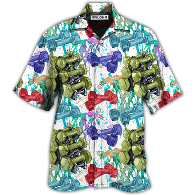 Hawaiian Shirt / Adults / S Gym Colorful I'm So Happy - Hawaiian Shirt - Owls Matrix LTD