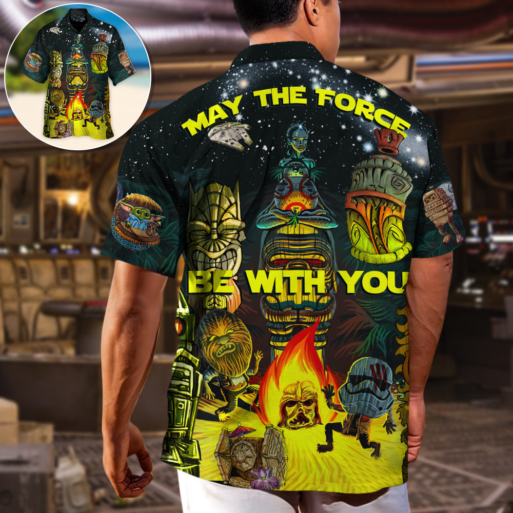 Tiki Star Wars May The Force Be With You - Hawaiian Shirt - Owl Ohh-Owl Ohh