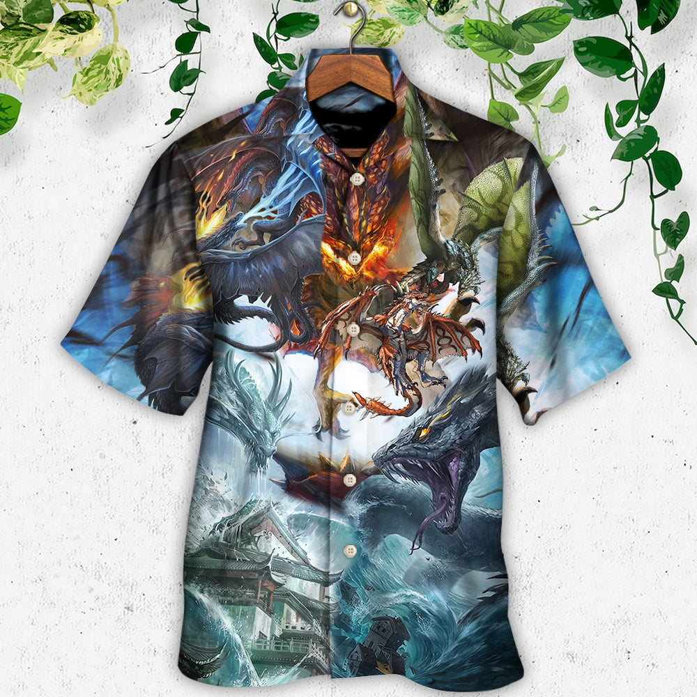 Dragon Battle Of Gods - Hawaiian Shirt - Owls Matrix LTD