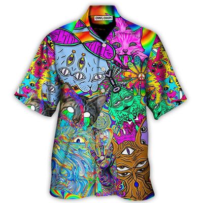 Hawaiian Shirt / Adults / S Hippie Cat Break My Mind - Hawaiian Shirt - Owls Matrix LTD