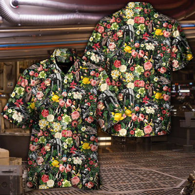 Star Wars And Floral Pattern - Hawaiian Shirt