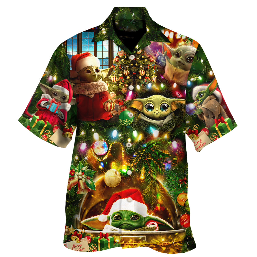Christmas Star Wars Baby Yoda Season’s Greetings - Hawaiian Shirt