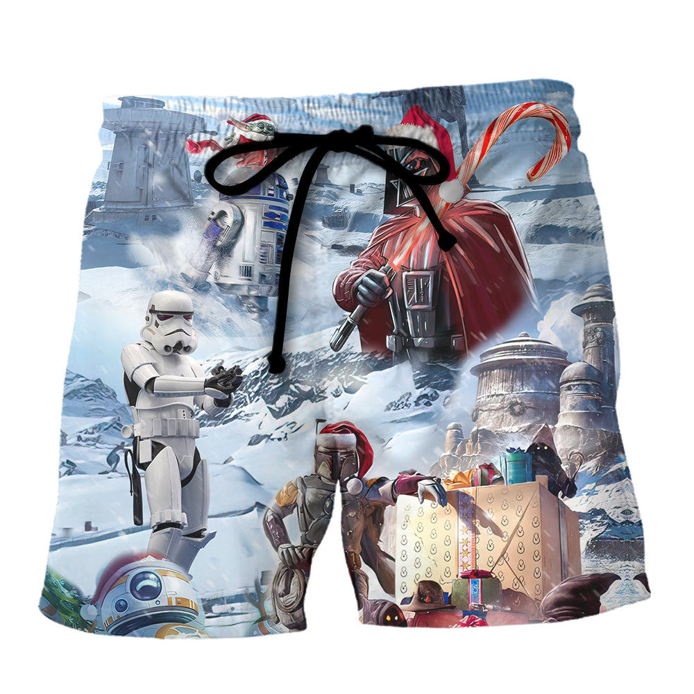 Christmas Star Wars Christmas Is Doing A Little Something Extra For Someone - Beach Short