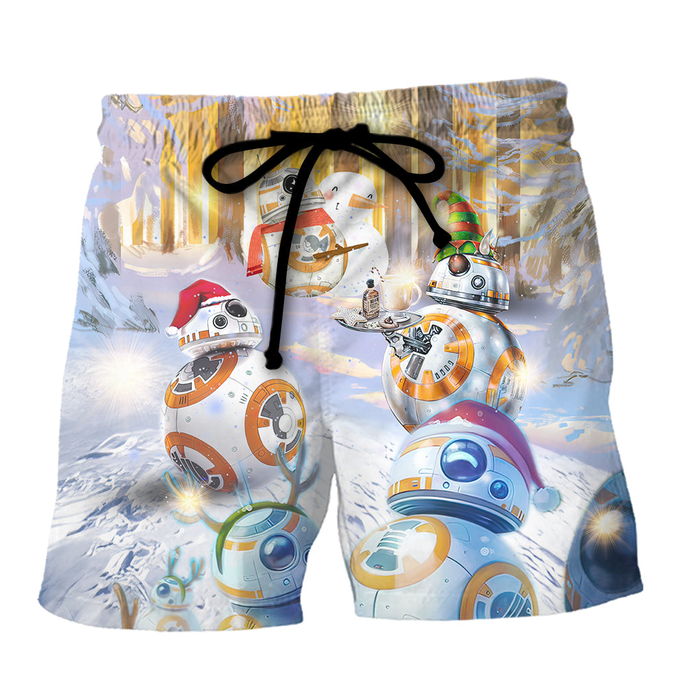 Christmas Star Wars BB-8 Tis The Season To Be Jolly - Beach Short