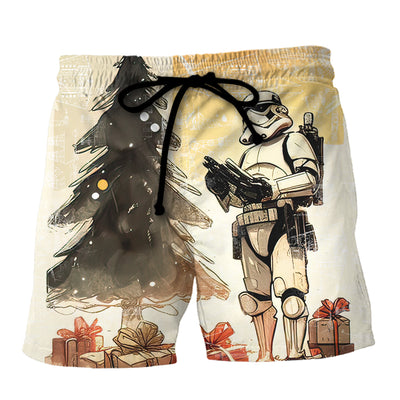 Christmas Star Wars Stormtrooper Christmas Holiday - Beach Short
