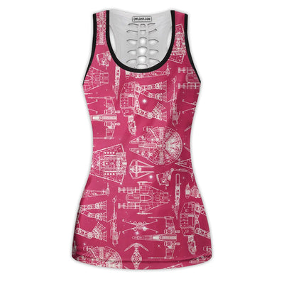 SPACE SHIPS STAR WARS PINK - Tank Top Hollow