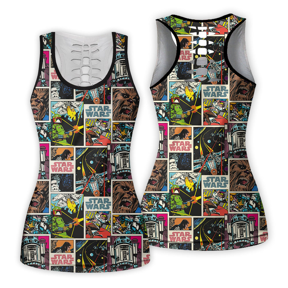 Star Wars Print Comic Pattern - Tank Top Hollow