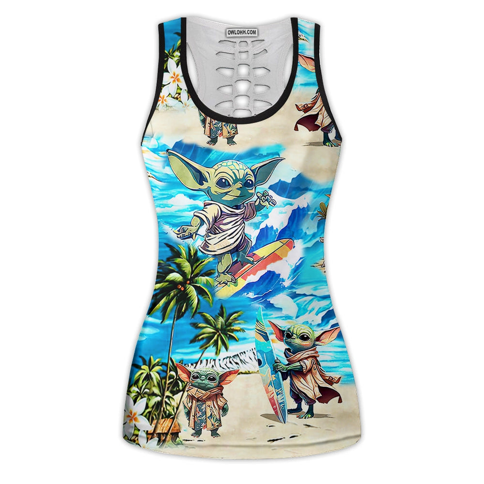 Baby Yoda Star Wars Surfing - Tank Top Hollow