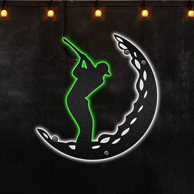 Golf Ball - Two Colours Led Lights Metal - Owls Matrix LTD