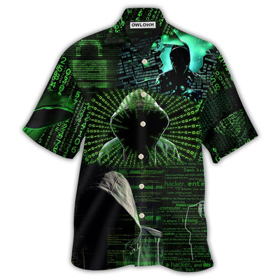 Hawaiian Shirt / Adults / S Hacker Cool Hacker - Hawaiian Shirt - Owls Matrix LTD