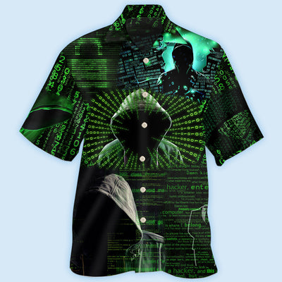 Hacker Cool Hacker - Hawaiian Shirt - Owls Matrix LTD