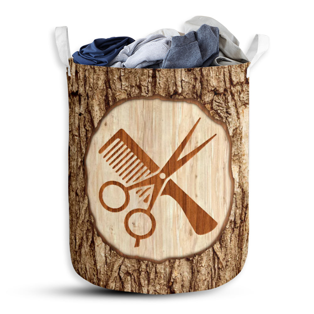 Hairstylist Bark Wood - Laundry Basket - Owls Matrix LTD