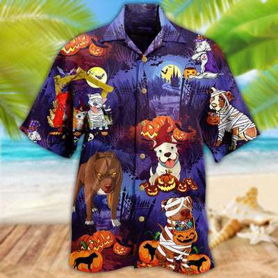 Halloween Dogs Night Scary - Hawaiian Shirt - Owls Matrix LTD