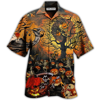 Hawaiian Shirt / Adults / S Halloween Skull Darkness - Hawaiian Shirt - Owls Matrix LTD