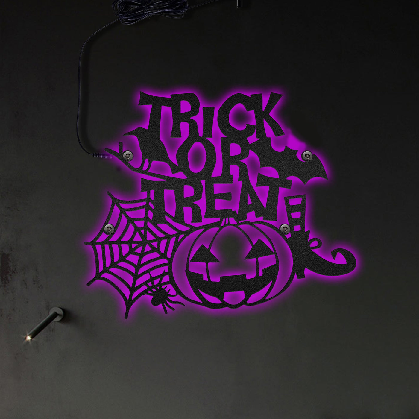 Halloween Trick Or Treat - Led Light Metal - Owls Matrix LTD