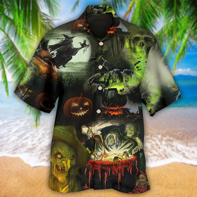 Halloween Witches Noticed You With Smoke - Hawaiian Shirt - Owls Matrix LTD