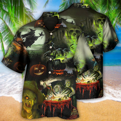 Halloween Witches Noticed You With Smoke - Hawaiian Shirt - Owls Matrix LTD