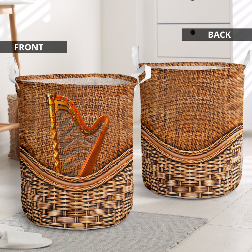 Harp Rattan Teaxture - Laundry Basket - Owls Matrix LTD