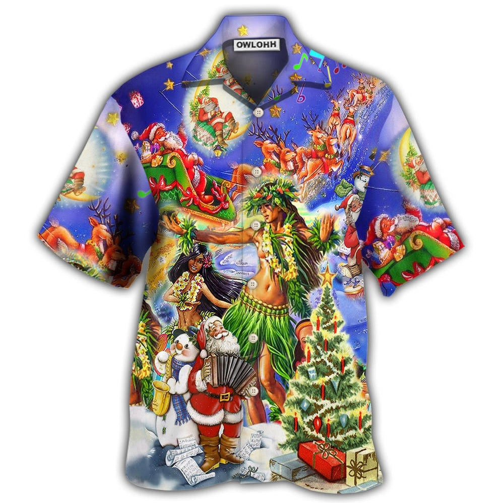 Hawaiian Shirt / Adults / S Hawaii The Aloha Merry Christmas - Hawaiian Shirt - Owls Matrix LTD