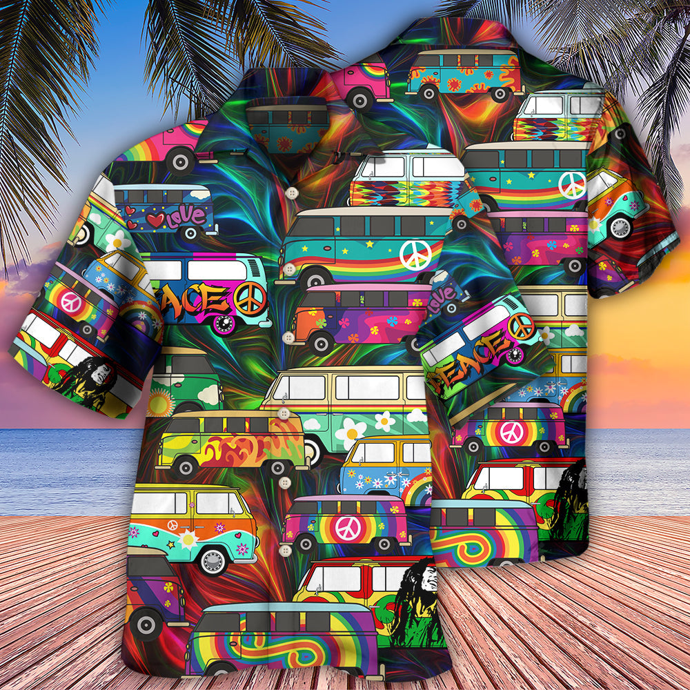 Hippie Bus Colorful Style - Hawaiian Shirt - Owls Matrix LTD