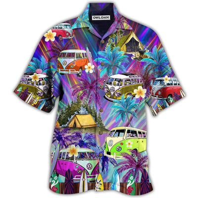 Hawaiian Shirt / Adults / S Hippie Bus Go Every Where Tropical Style - Hawaiian Shirt - Owls Matrix LTD