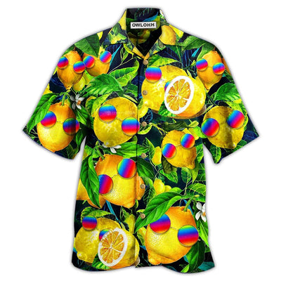 Hawaiian Shirt / Adults / S Hippie Funny Lemon Peace - Hawaiian Shirt - Owls Matrix LTD