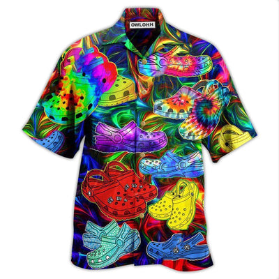 Hawaiian Shirt / Adults / S Hippie If You Ain't Crocin You Ain't Rockin - Hawaiian Shirt - Owls Matrix LTD