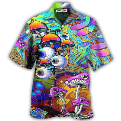 Hawaiian Shirt / Adults / S Hippie Mushroom Eyes Color Style - Hawaiian Shirt - Owls Matrix LTD