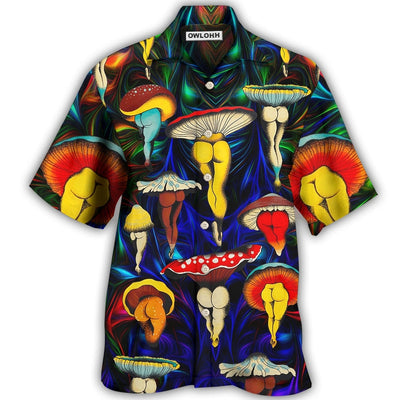 Hawaiian Shirt / Adults / S Hippie Mushroom Funny Style Love Life - Hawaiian Shirt - Owls Matrix LTD