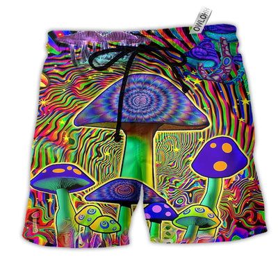 Beach Short / Adults / S Hippie Mushroom Magic Style - Beach Short - Owls Matrix LTD
