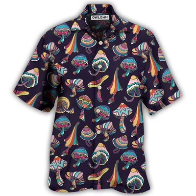 Hawaiian Shirt / Adults / S Hippie Mushroom Peace Love Life Style - Hawaiian Shirt - Owls Matrix LTD