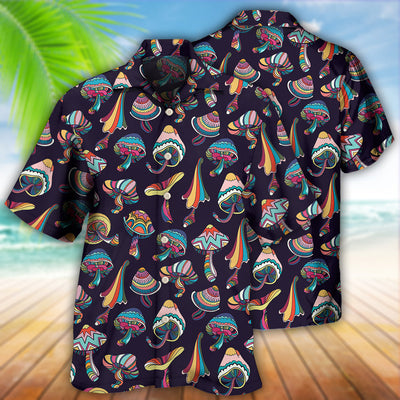 Hippie Mushroom Peace Love Life Style - Hawaiian Shirt - Owls Matrix LTD