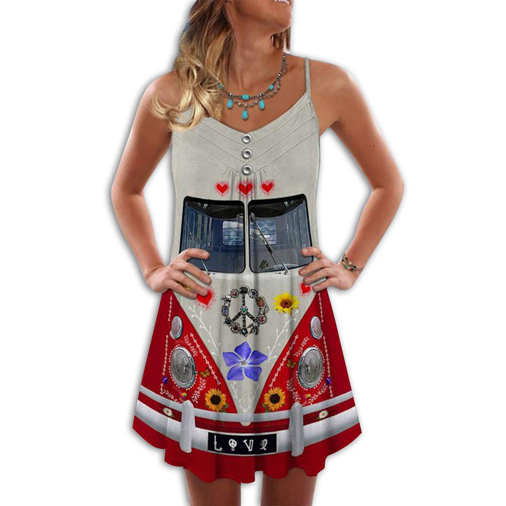 Hippie Van Retro Amazing Style - Summer Dress - Owls Matrix LTD